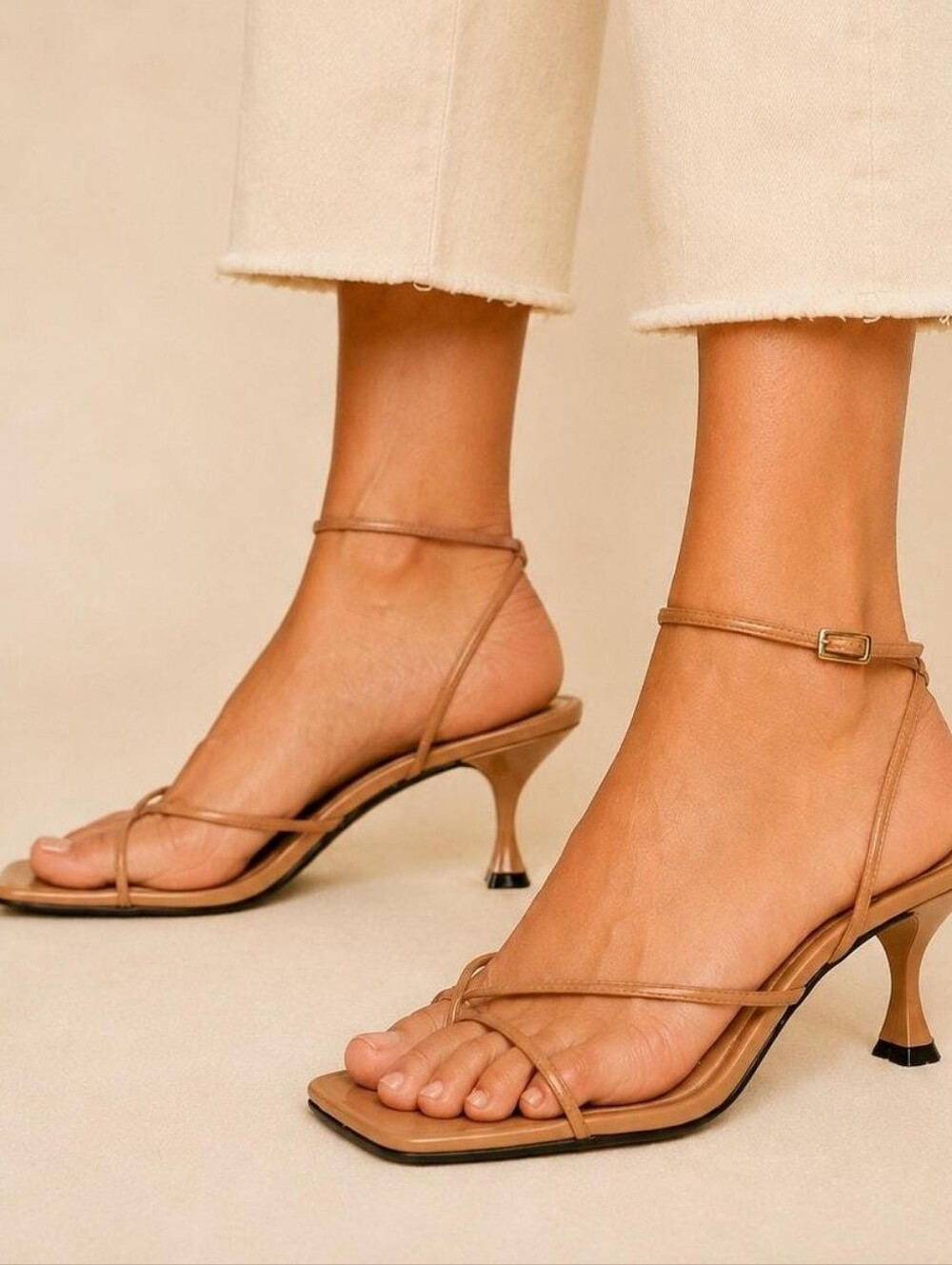 Jeffrey Campbell Fluxx Kitten Heels NUDE TAN